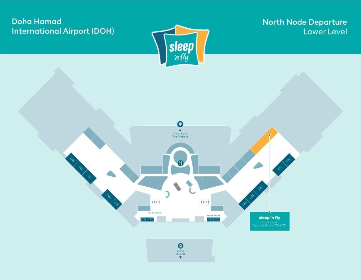 Sleep 'N Fly Sleep Lounge, North Node - Transit Only Hotell Doha Exteriör bild